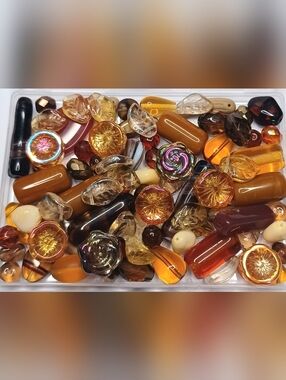 Czech glass beads loose mix 100pcs